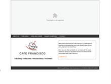 Tablet Screenshot of cafefrancisco.com